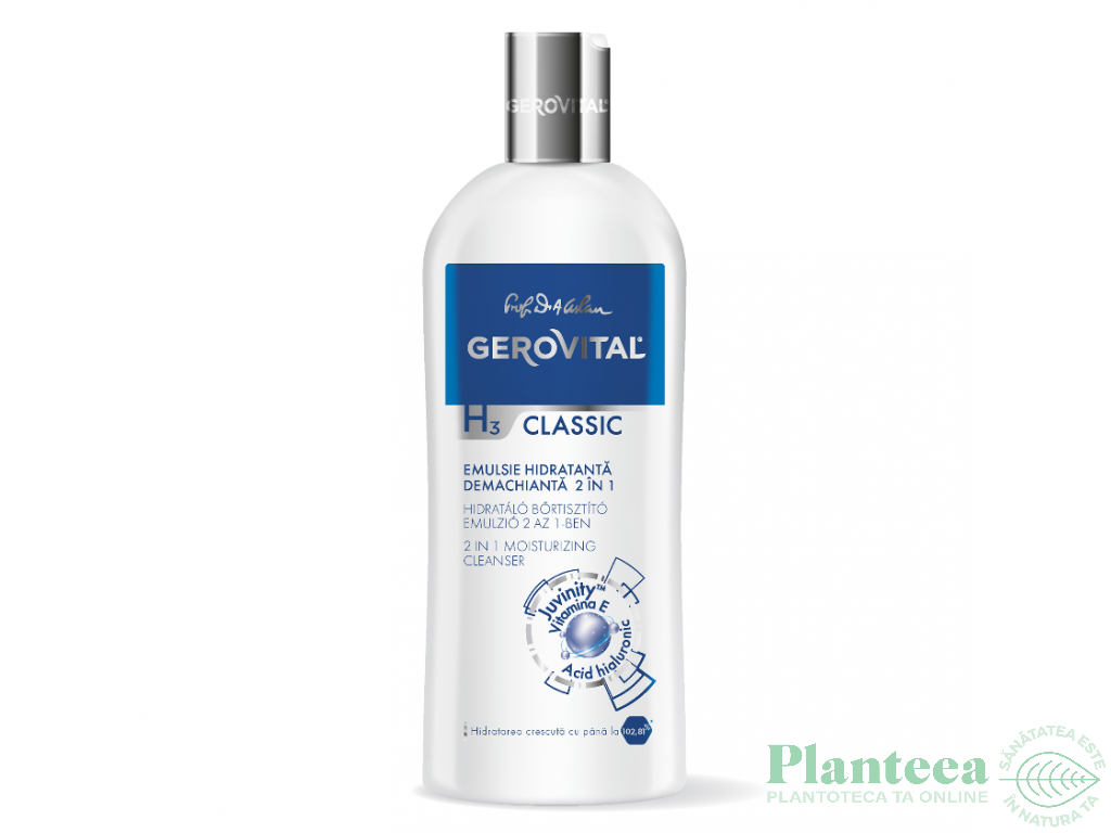 Emulsie demachianta hidratanta 2in1 200ml - GEROVITAL H3 CLASSIC