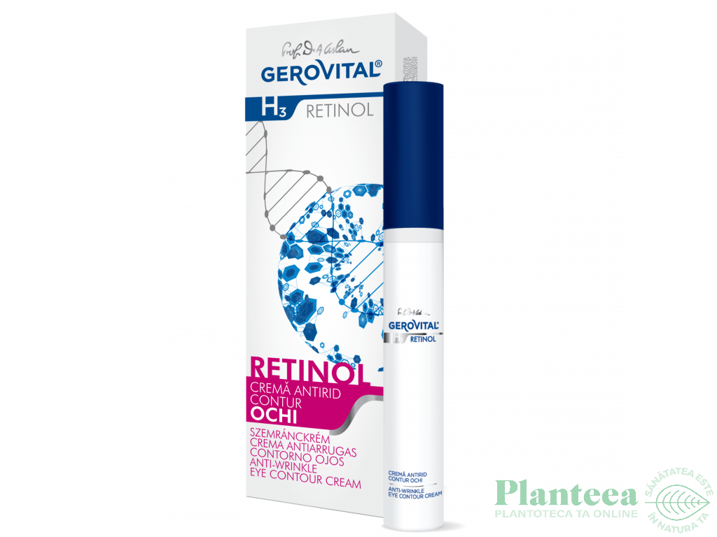 Crema contur ochi antirid 15ml - GEROVITAL H3 RETINOL