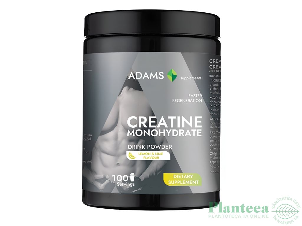 Pulbere creatina monohidrata lemon twist 450g - ADAMS SUPPLEMENTS