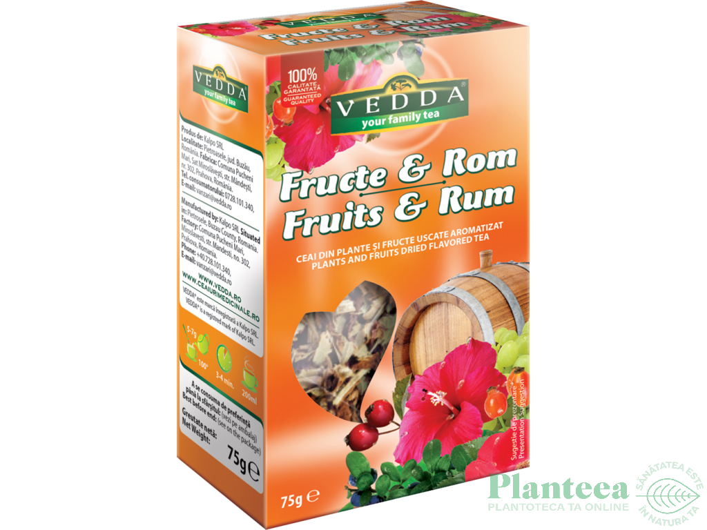 Ceai fructe padure rom 75g - VEDDA