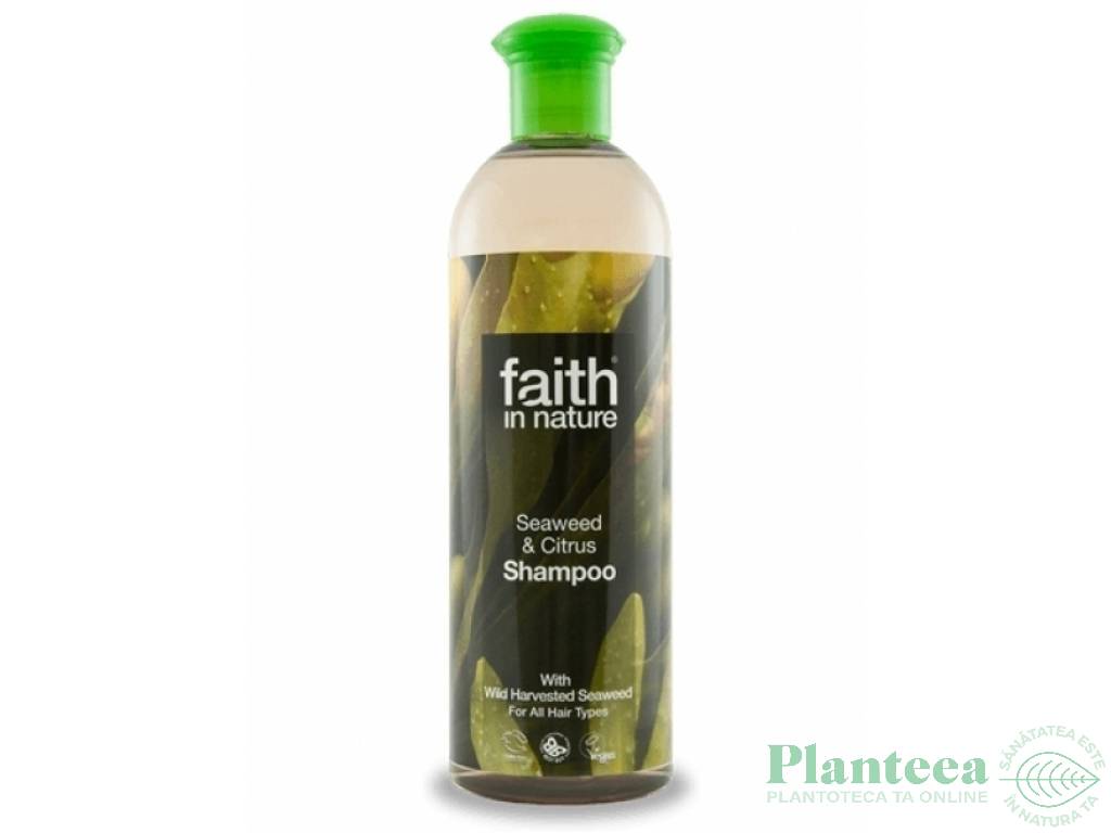 Sampon detoxifiant alge marine citrice toate tipurile par 400ml - FAITH IN NATURE