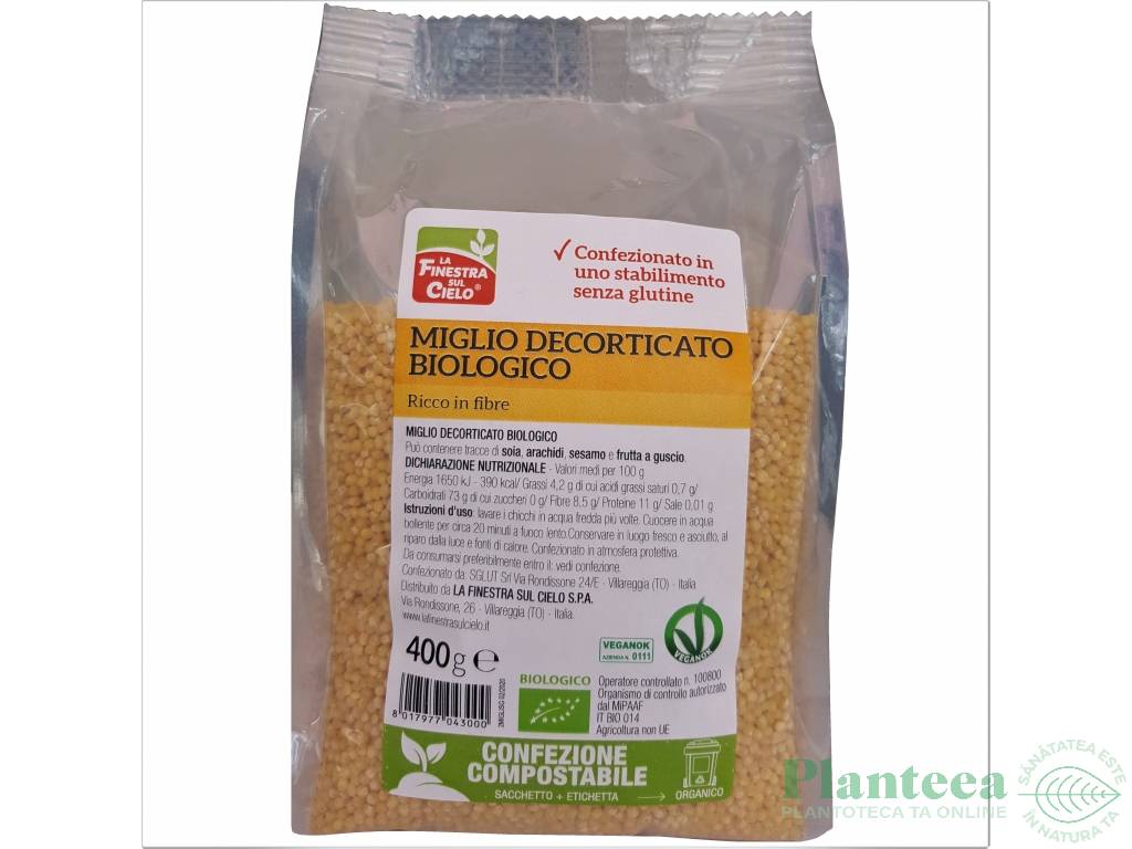 Mei decorticat boabe fara gluten eco 400g - LA FINESTRA SUL CIELO