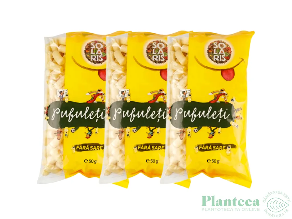 Set Pufuleti porumb fara sare 3x50g - SOLARIS