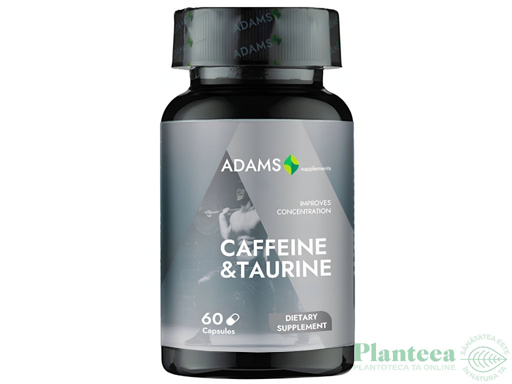 Cafeina Taurina 680mg 60cps - ADAMS SUPPLEMENTS