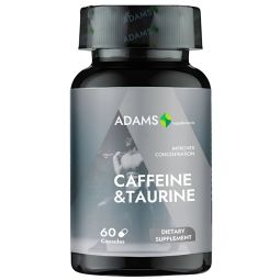 Cafeina Taurina 680mg 60cps - ADAMS SUPPLEMENTS