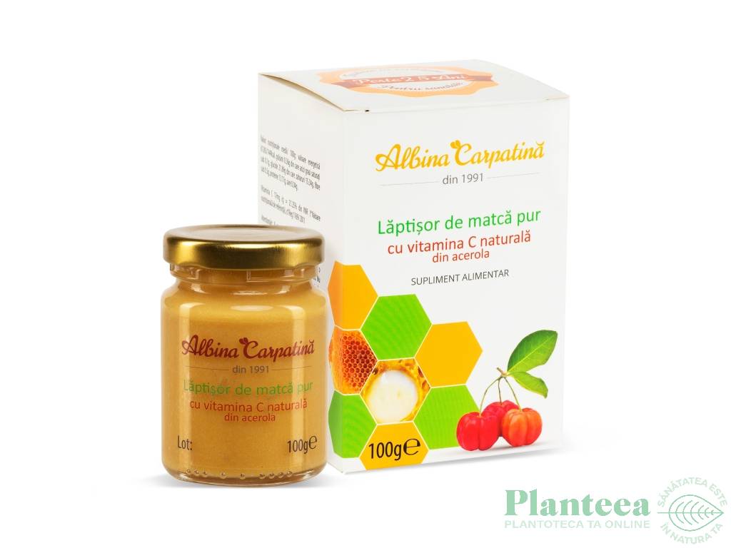 Laptisor matca pur crud vitamina C acerola 100g - ALBINA CARPATINA