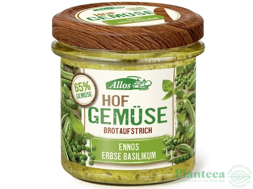 Crema tartinabila mazare busuioc dovlecel eco 135g - ALLOS