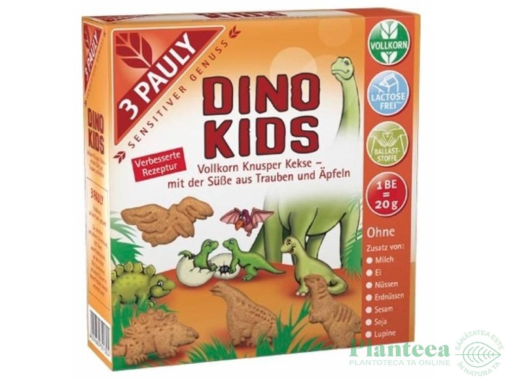 Biscuiti crocanti integrali grau suc struguri DinoKids 125g - 3 PAULY