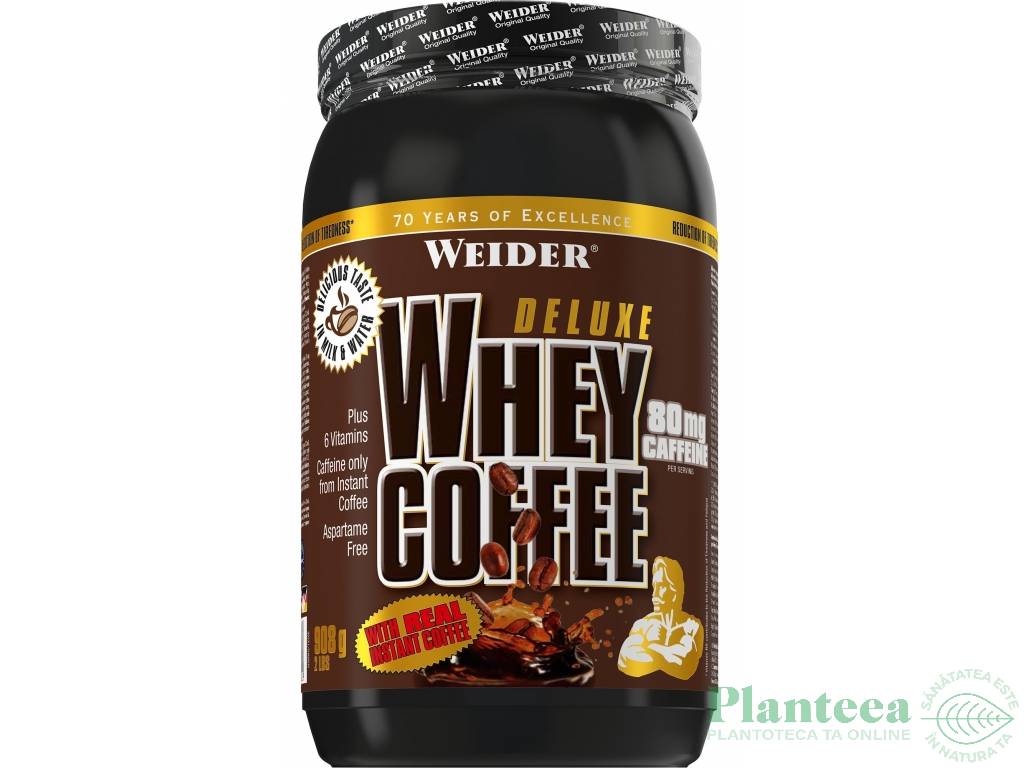 Pulbere proteica zer cafea instant Deluxe 908g - WEIDER
