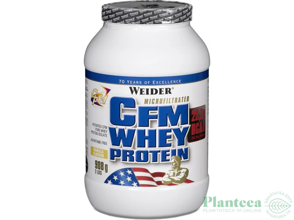 Pulbere proteica zer izolat CFM vanilie 908g - WEIDER