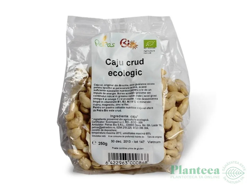 Caju crud 250g - PETRAS BIO