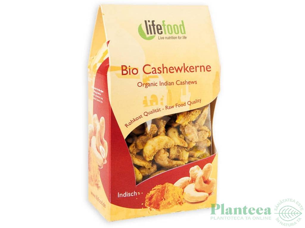 Caju indian condimentat raw bio 80g - LIFEFOOD