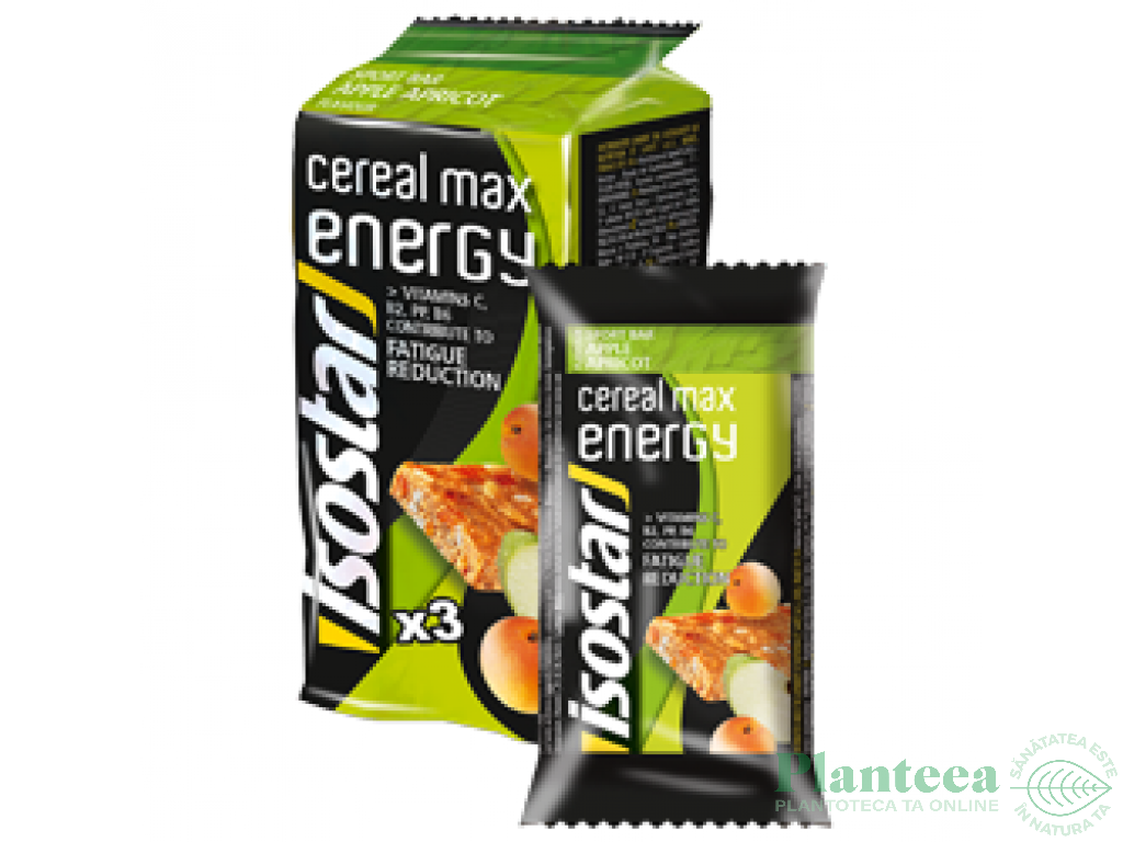 Batoane energizante mere caise CerealMax 3x55g - ISOSTAR