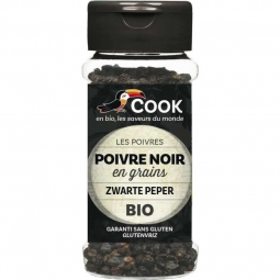 Condiment piper negru boabe bio 50g - COOK