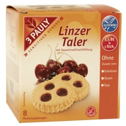 Fursecuri cu unt visine Linzer Taler 200g - 3 PAULY