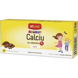 Calciu D3 cacao junior 20cp - BIOLAND