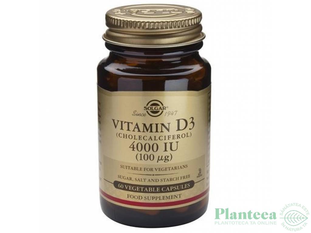 Vitamina D3 4000ui 60cps - SOLGAR