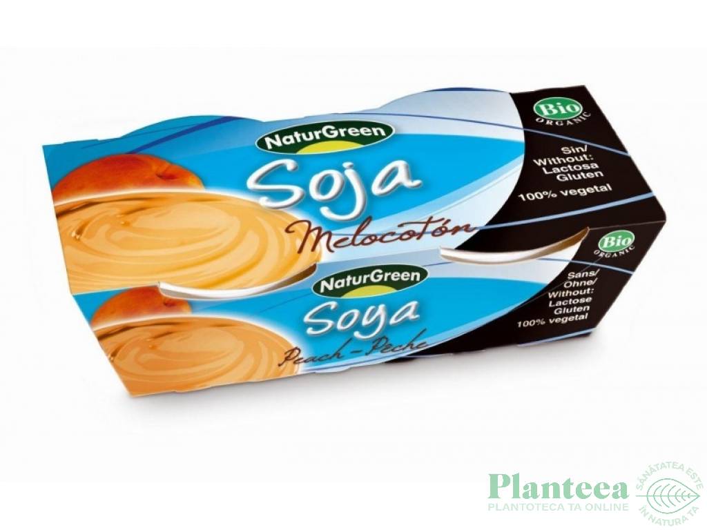 Desert crema soia piersici eco 2x125g - NATURGREEN