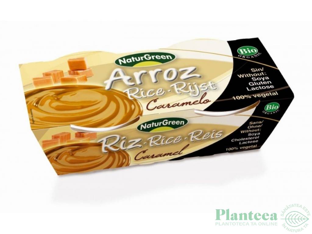 Desert crema orez caramel eco 2x125g - NATURGREEN