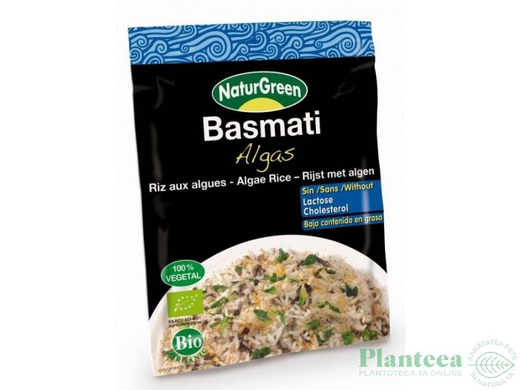 Pilaf basmati alge japoneze plic eco 150g - NATURGREEN