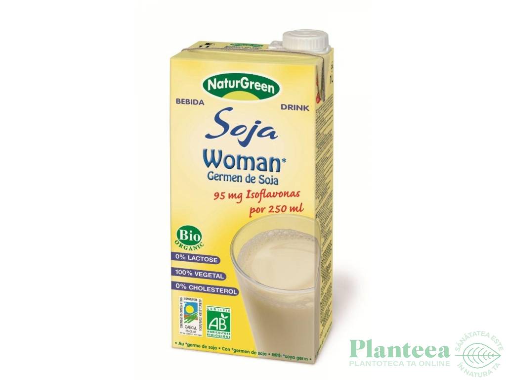 Lapte soia isoflavone Woman eco 1L - NATURGREEN