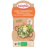 Piure varza pui parmezan bebe +8luni eco 2x200g - BABYBIO