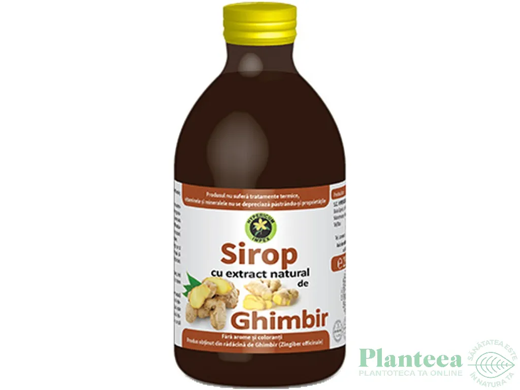 Sirop ghimbir cu zahar invertit 250ml - HYPERICUM