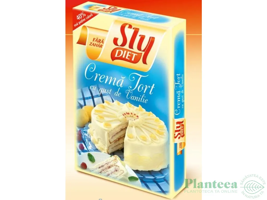 Praf crema tort vanilie dietetica 2x27g - SLY NUTRITIA