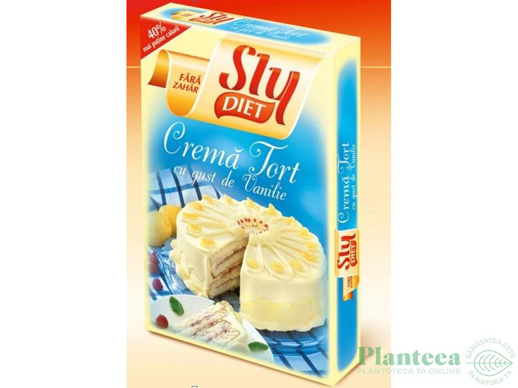 Praf crema tort vanilie dietetica 2x27g - SLY NUTRITIA