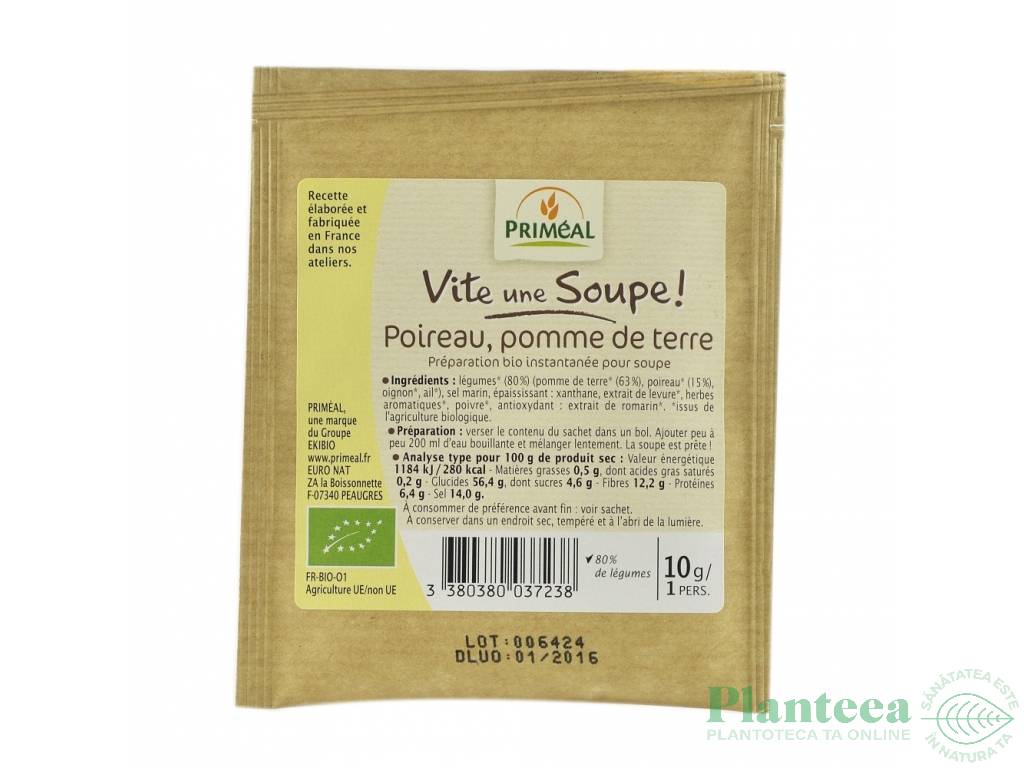 Supa cartofi praz plic eco 10g - PRIMEAL