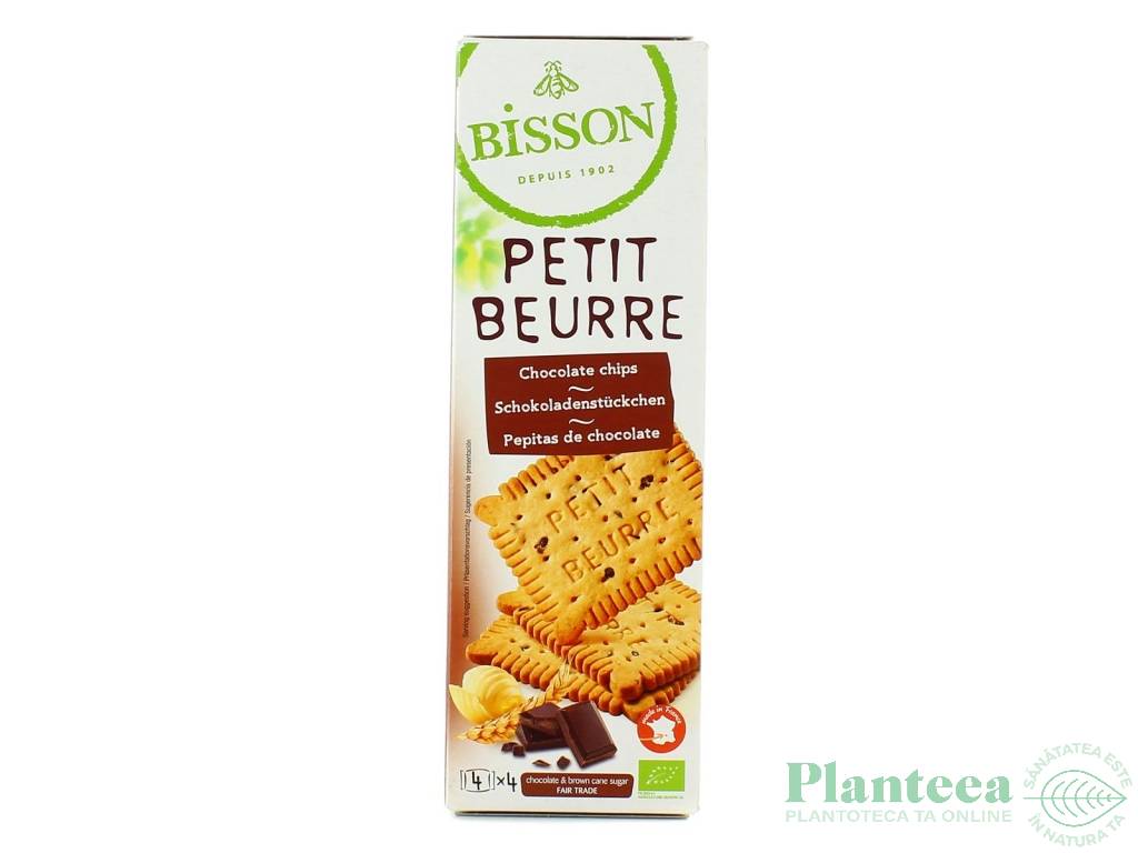 Biscuiti petit beurre pepite ciocolata eco 150g - BISSON