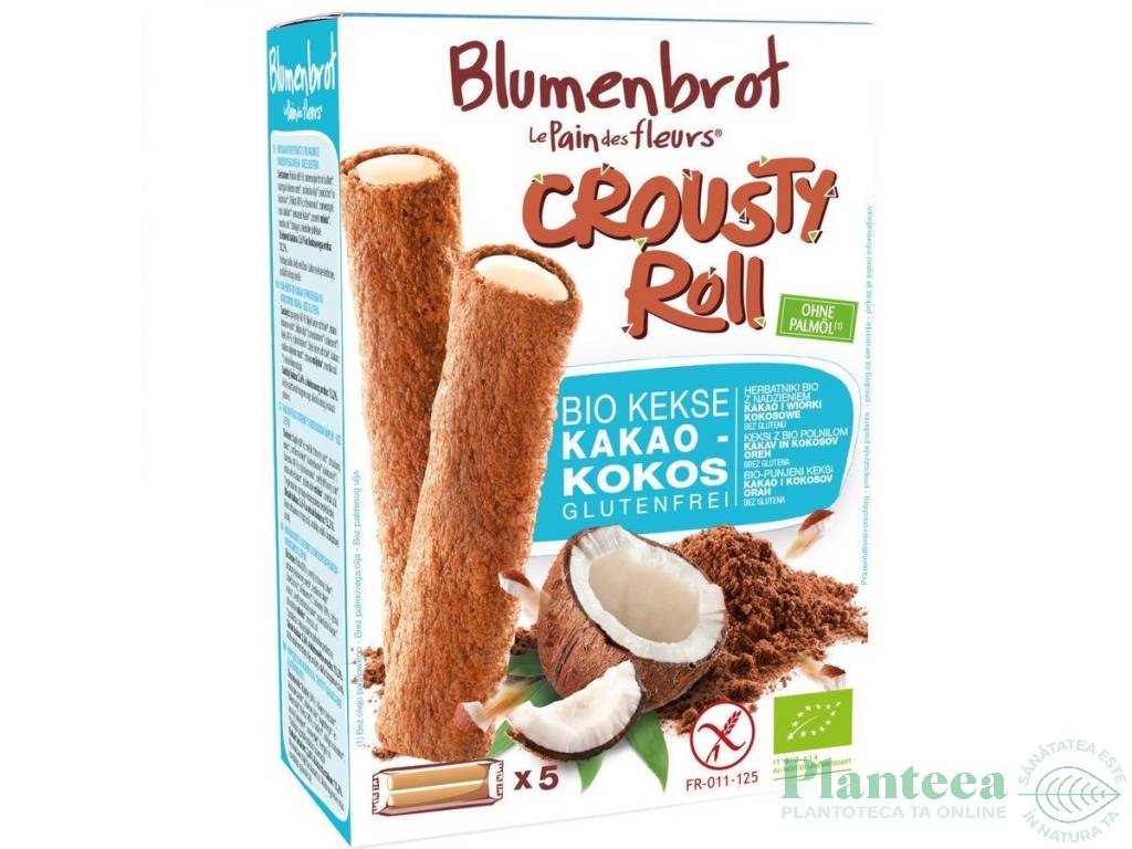 Rulouri crocante crema cocos fara gluten eco 125g - LE PAIN DES FLEURS