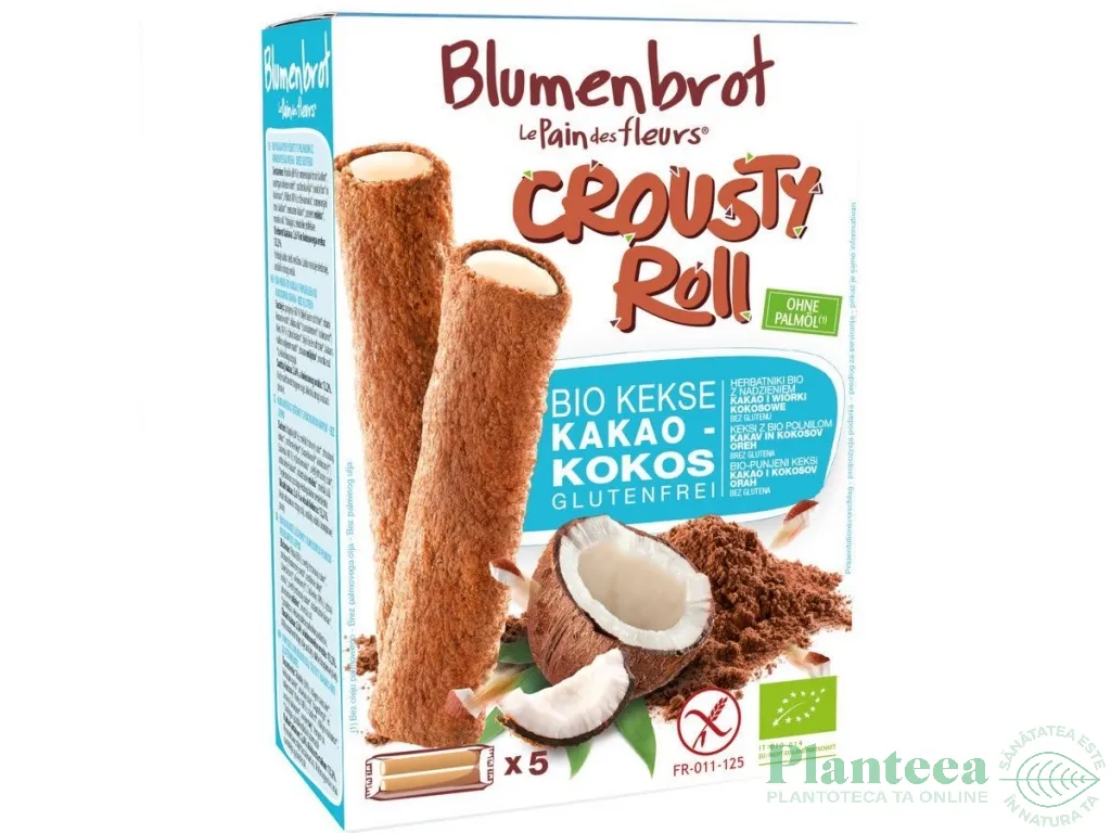Rulouri crocante crema cocos fara gluten eco 125g - LE PAIN DES FLEURS