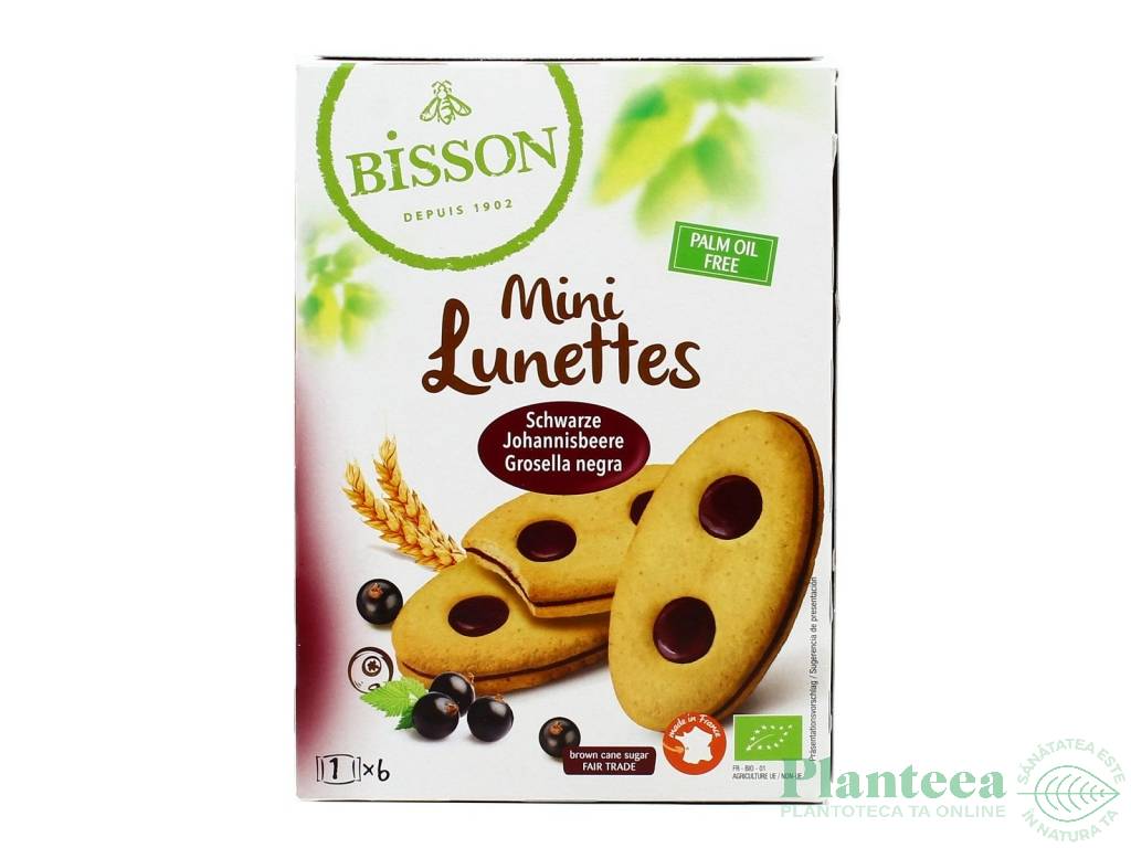 Biscuiti mini ochelari ciocolata lapte eco 175g - BISSON