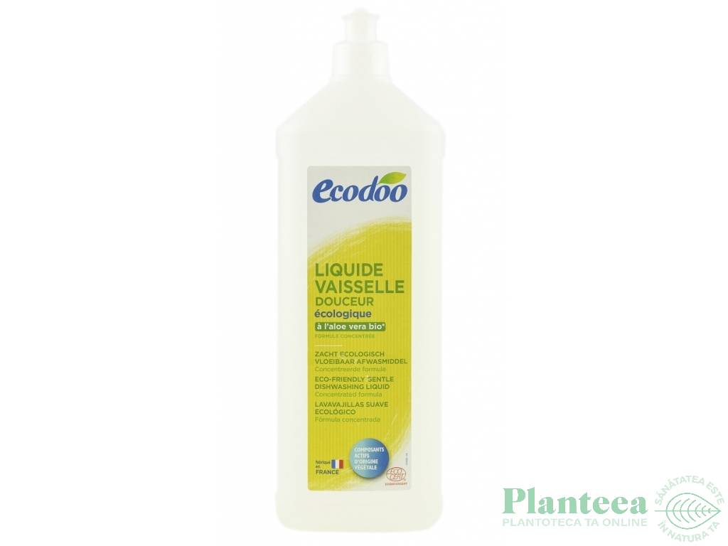 Detergent lichid vase aloe vera {m} 1L - ECODOO