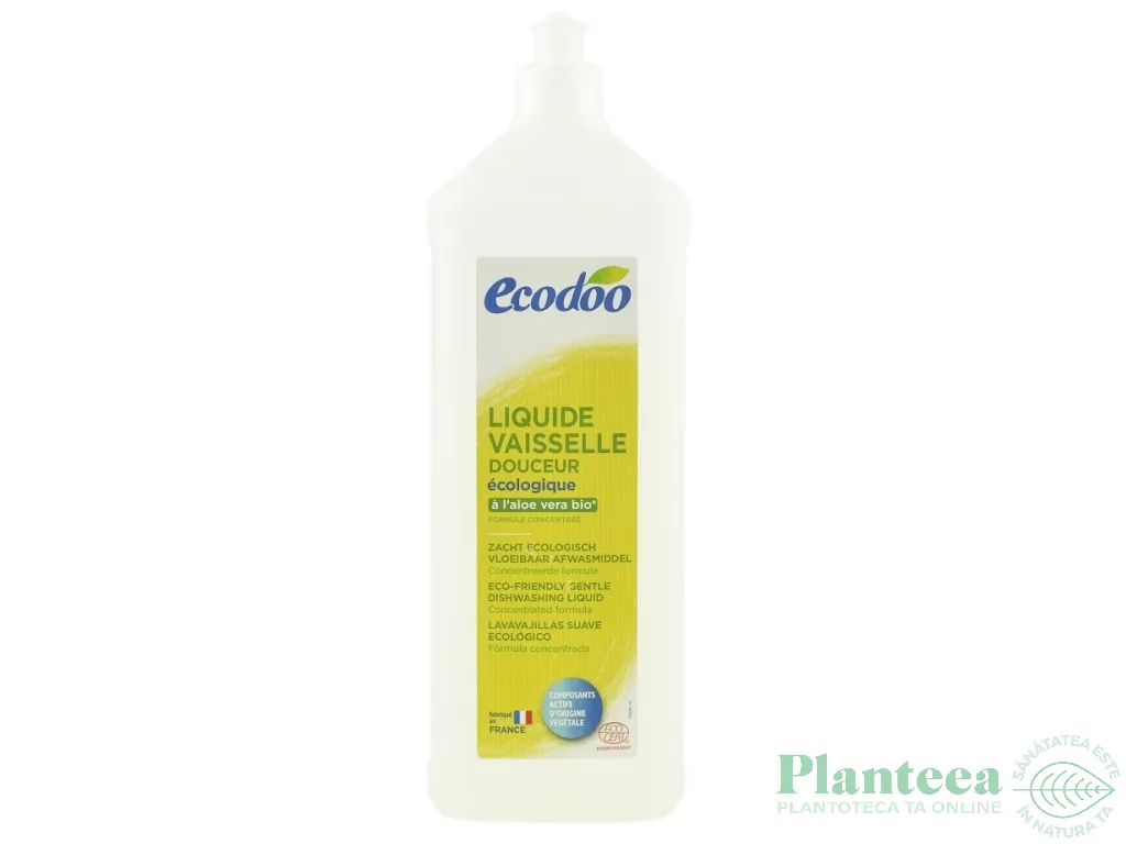 Detergent lichid vase aloe vera {m} 1L - ECODOO