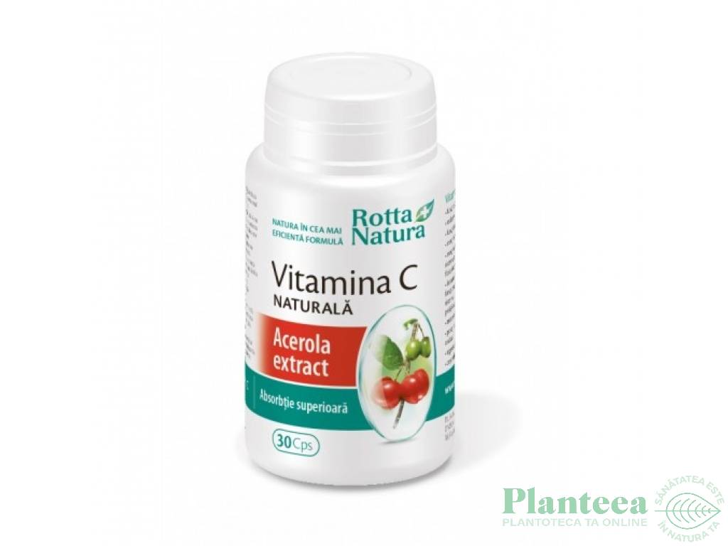 Vitamina C extract acerola 90cps - ROTTA NATURA