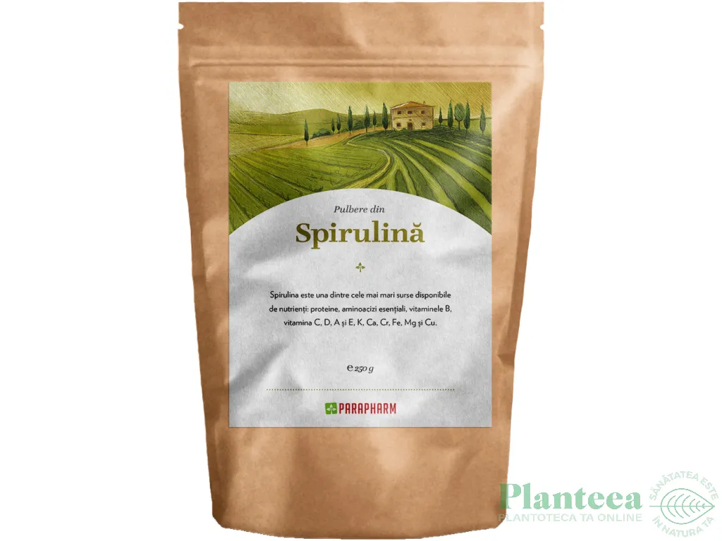 Pulbere spirulina 250g - PARAPHARM