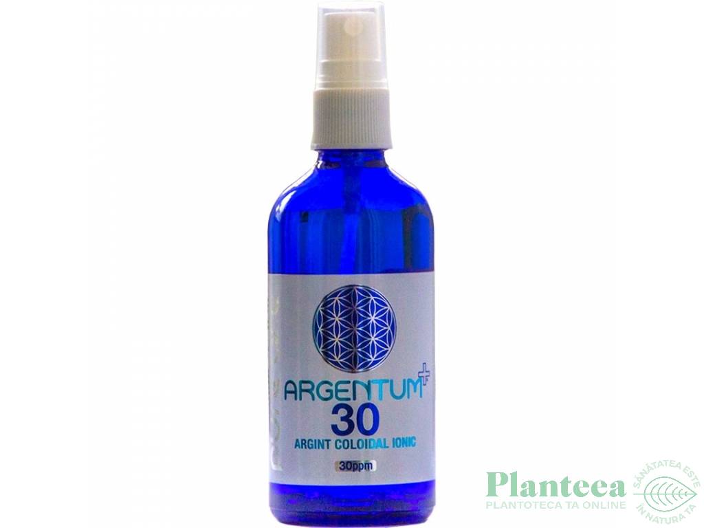 Argint coloidal 30ppm Argentum+ super concentrat pulverizator 60ml - PURE LIFE