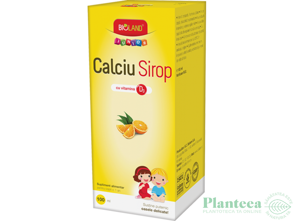 Sirop calciu D3 junior 100ml - BIOLAND