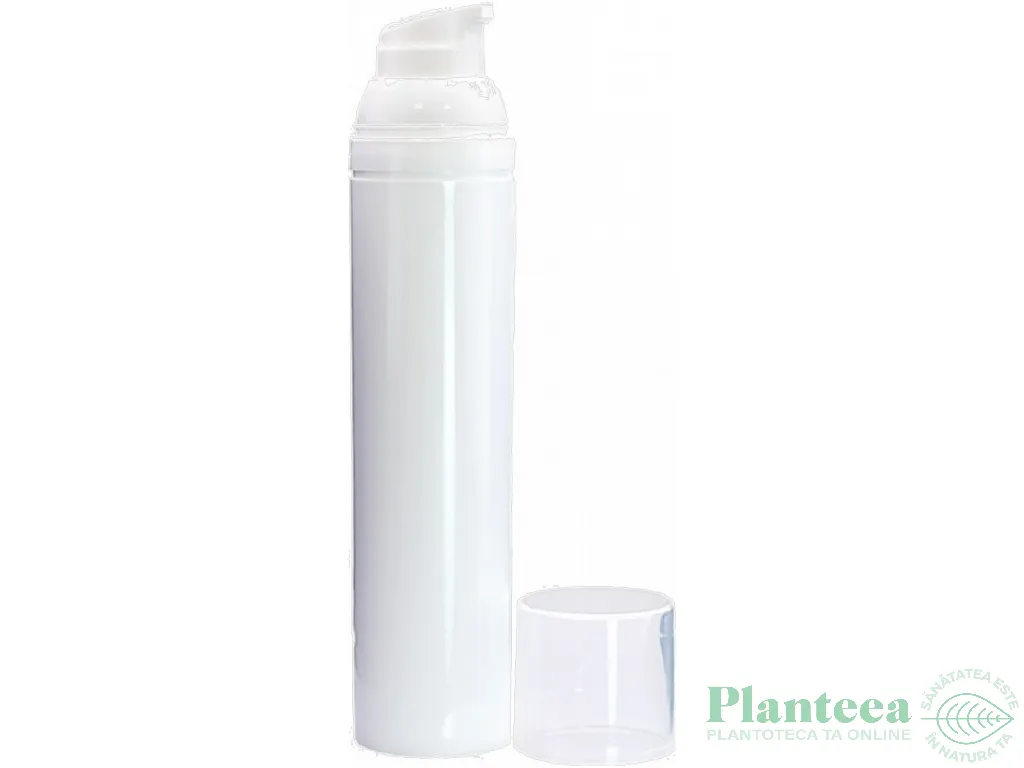 Flacon plastic alb airless Oly fara pompa 100ml - ELLEMENTAL