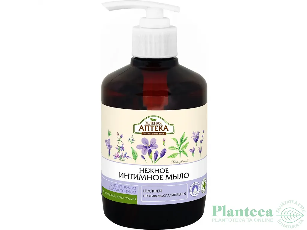 Sapun lichid igiena intima salvie antiinflamator 370ml - ZELENAYA APTEKA