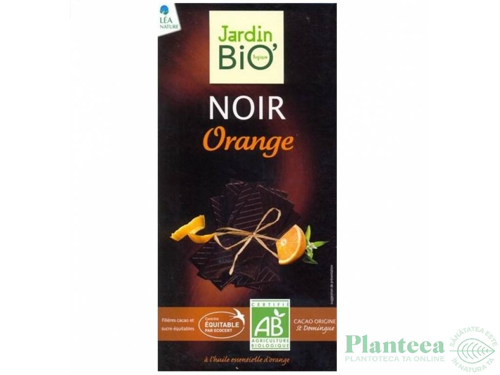 Ciocolata neagra 55% portocala eco 100g - JARDIN BIO