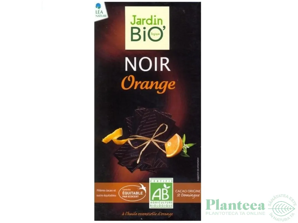 Ciocolata neagra 55% portocala eco 100g - JARDIN BIO