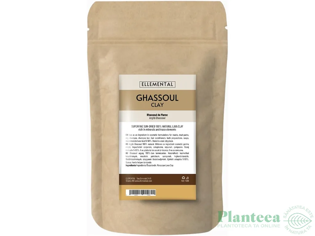 Argila marocana Ghassoul [Rhassoul] pudra 100g - ELLEMENTAL