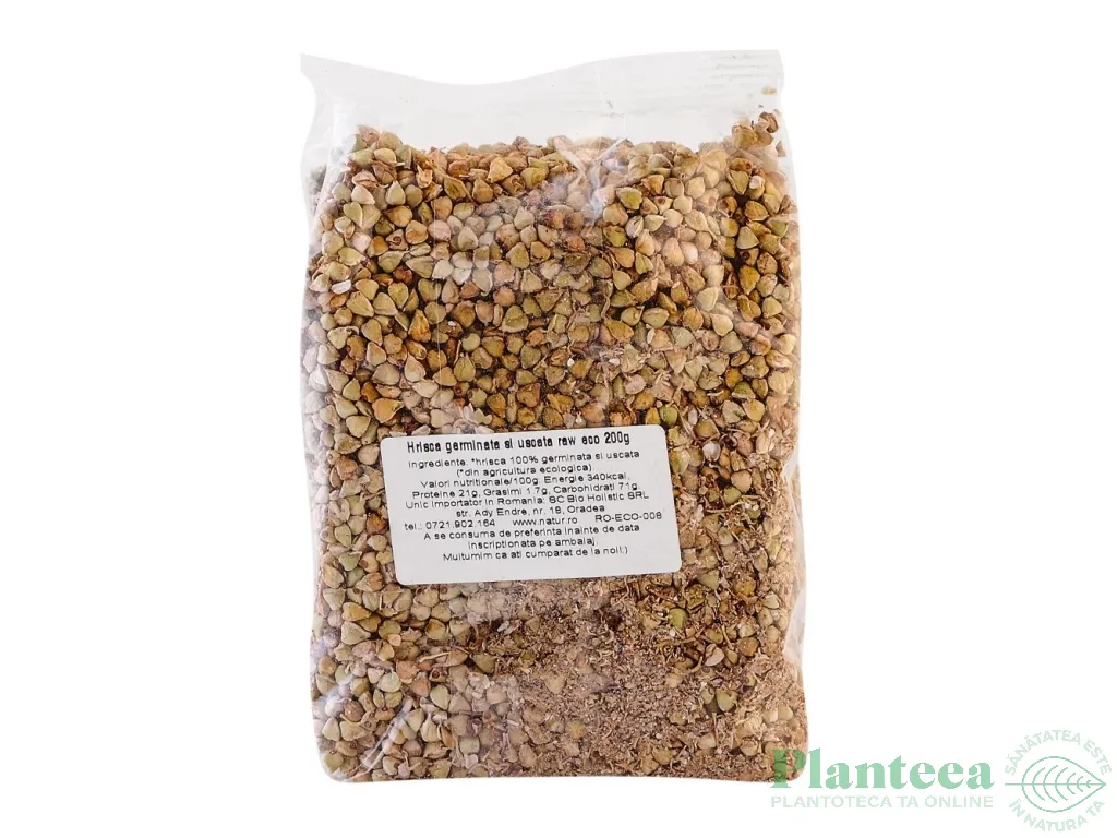 Hrisca germinata boabe eco 200g - DRAGON SUPERFOODS