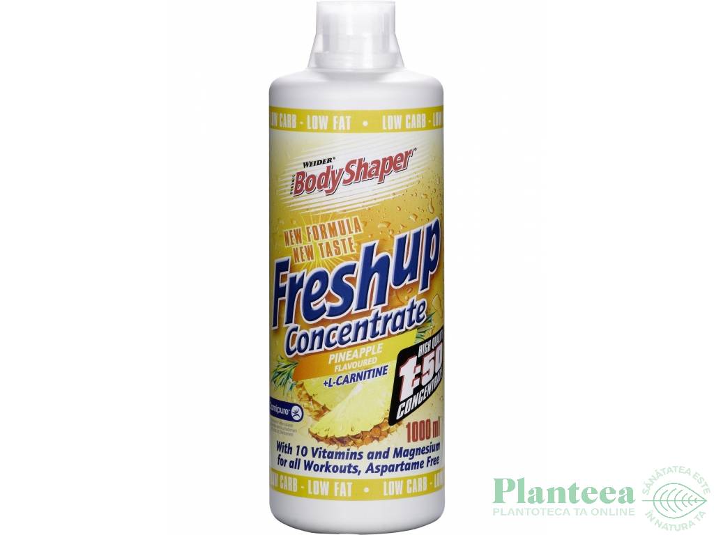 Concentrat lichid vitamine L carnitina Fresh up ananas 1L - BODY SHAPER