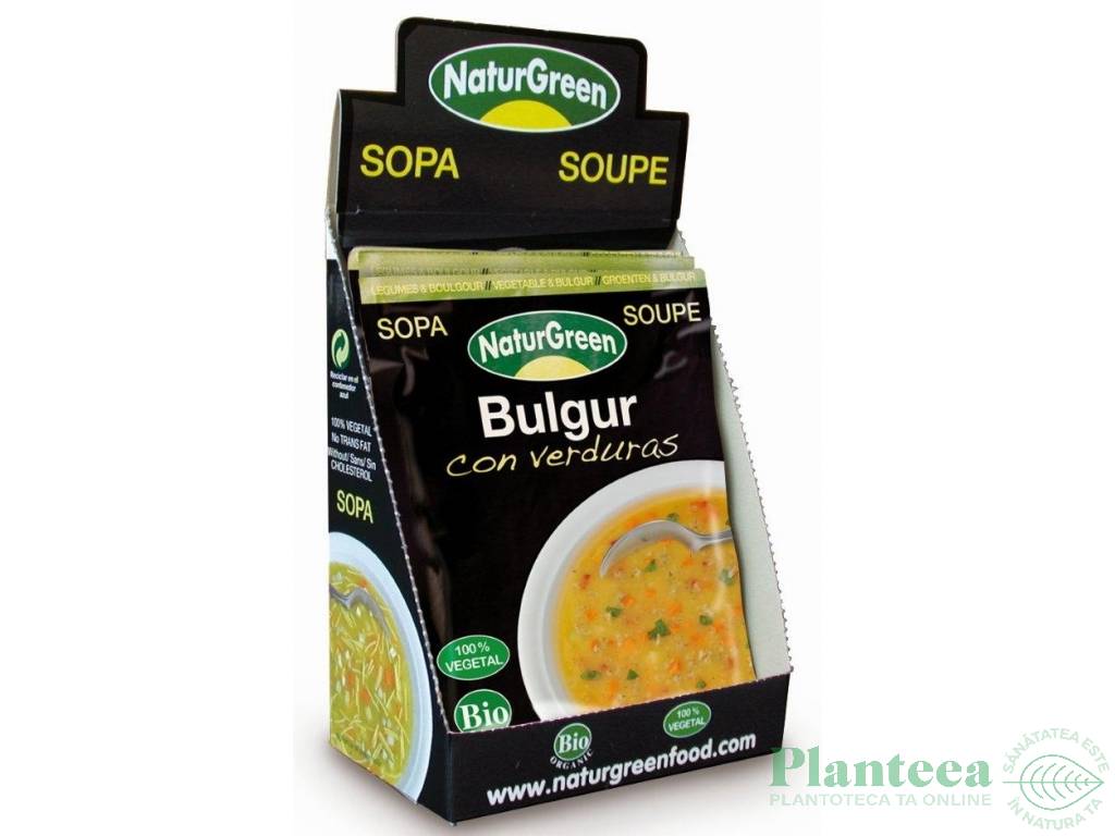 Supa bulgur cu vegetale eco 40g - NATURGREEN