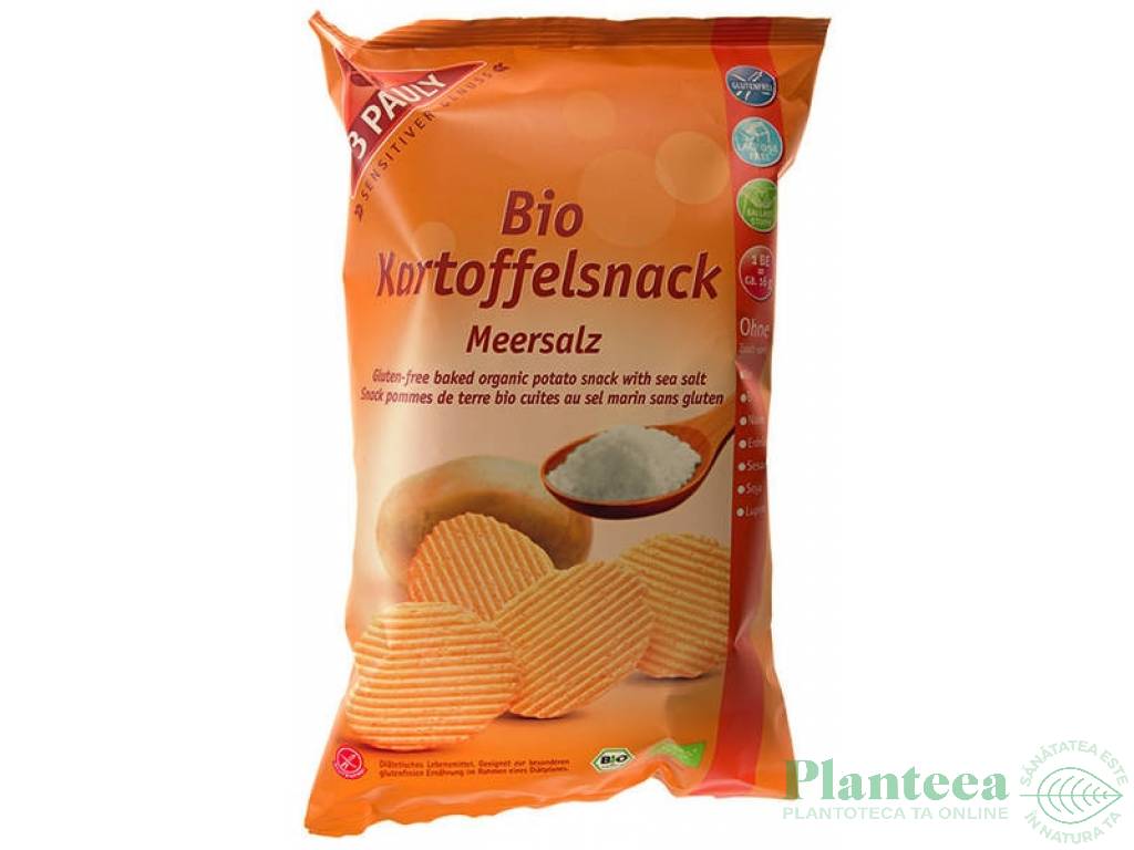 Chips cartofi sare eco 85g - 3 PAULY