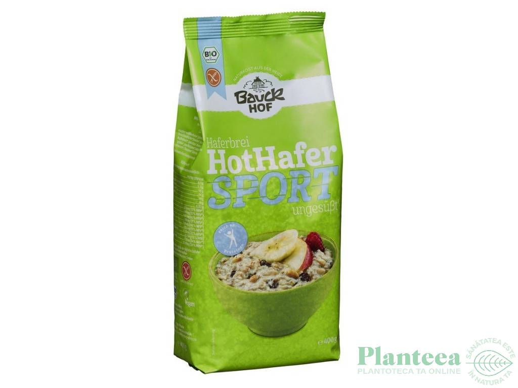 Porridge ovaz proteic Sport fara gluten eco 450g - BAUCK HOF